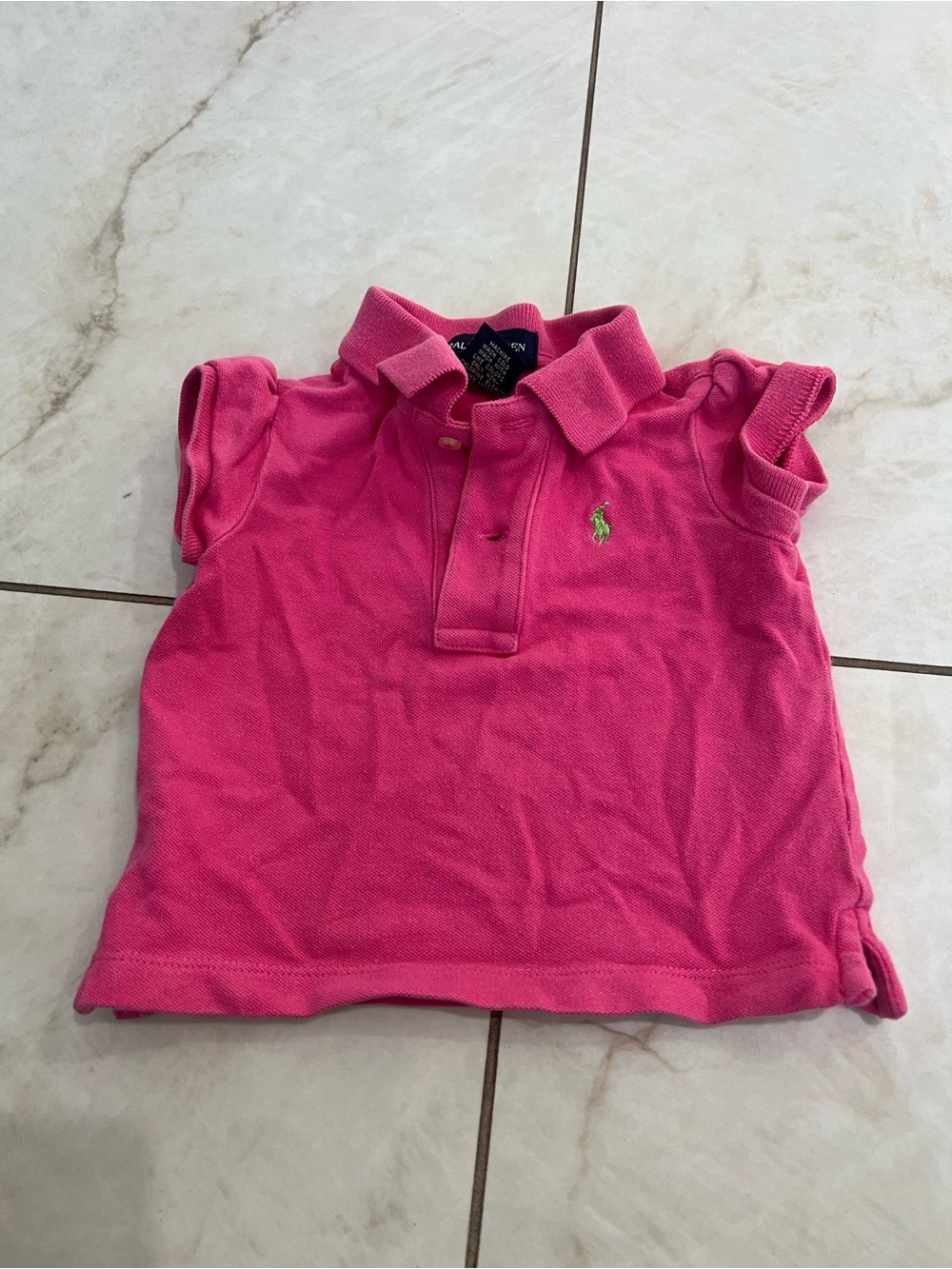 Ralph Lauren Pink Short Sleeve Polo Shirt Size 18 Months